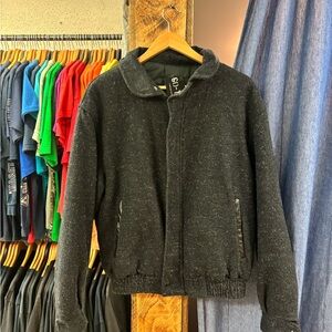 Vintage Black Tweed Cropped Jacket